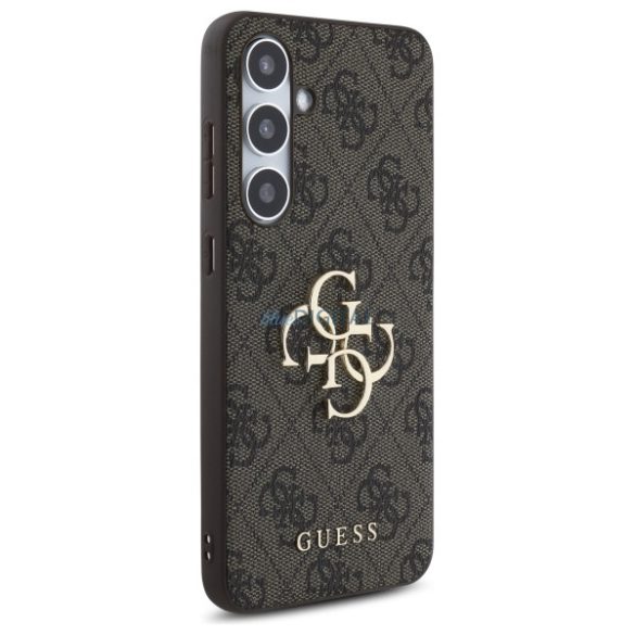 Guess GUHCS24FE4GMGBR 4G Big Metal Logo keménytok Samsung Galaxy S24 FE - barna