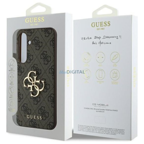 Guess GUHCS24FE4GMGBR 4G Big Metal Logo keménytok Samsung Galaxy S24 FE - barna