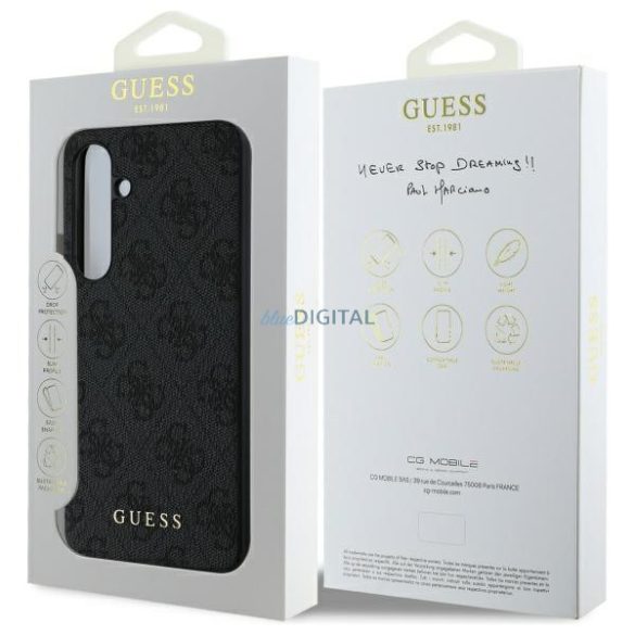 Guess GUHCS24FEG4GFGR 4G Metal Gold Logo keménytok Samsung Galaxy S24 FE - fekete