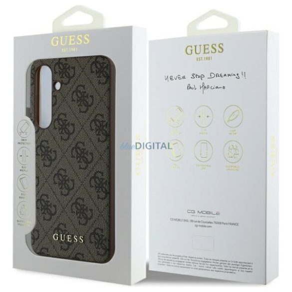 Guess GUHCS24FEGF4GBR 4G Charms Collection keménytok Samsung Galaxy S24 FE - barna