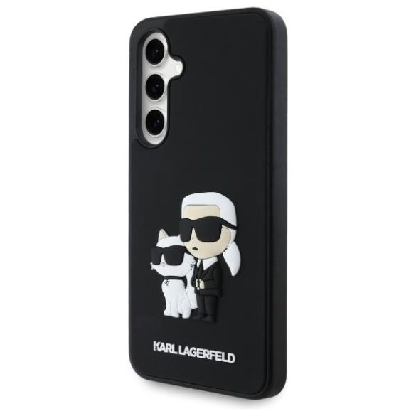 Karl Lagerfeld KLHCS24FE3DRKCNK 3D Rubber Karl&Choupette tok Samsung Galaxy S24 FE - fekete