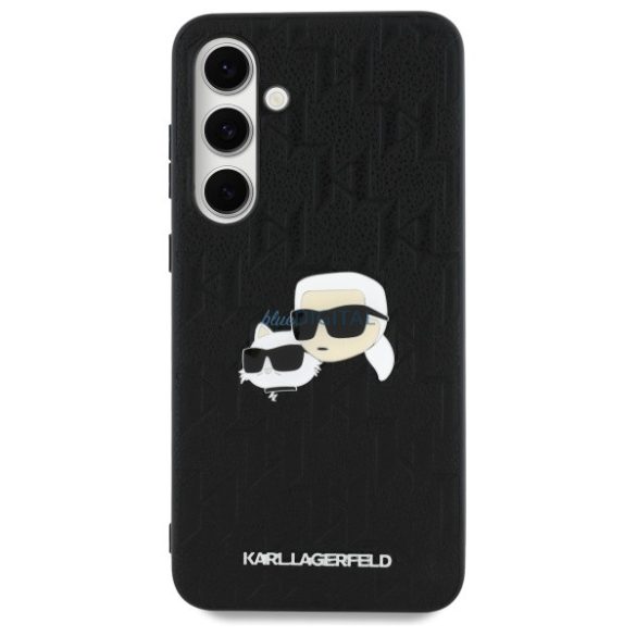 Karl Lagerfeld KLHCS24FEPGKLKCPK Monogram Karl&Chaoupette Head Pin keménytok Samsung Galaxy S24 FE - fekete