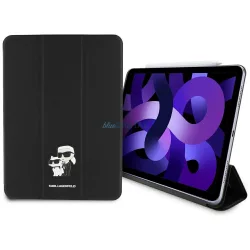   Karl Lagerfeld KLFC11RM24SAKCK iPad Air 11" 2024-es könyvborító, fekete Saffiano, mágneses, Karl & Choupette