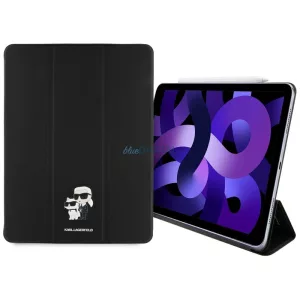 Karl Lagerfeld KLFC13RM24SAKCK iPad Air 13" 2024 könyvborító, fekete Saffiano, mágneses, Karl & Choupette