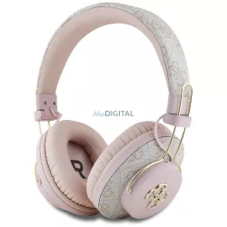   Guess GUBHS72P4FC4MP Metal 4G Logo Bluetooth vezeték nélküli fejhallgató ENC - rózsaszín