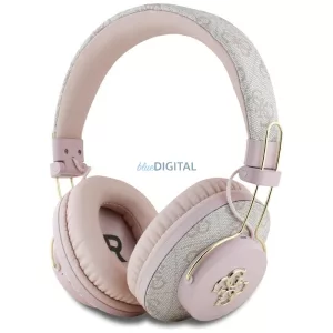 Guess GUBHS72P4FC4MP Metal 4G Logo Bluetooth vezeték nélküli fejhallgató ENC - rózsaszín