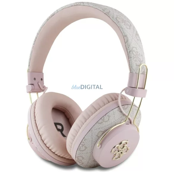 Guess GUBHS72P4FC4MP Metal 4G Logo Bluetooth vezeték nélküli fejhallgató ENC - rózsaszín
