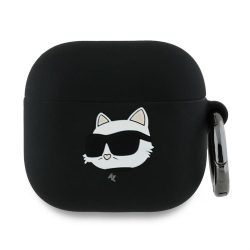  Karl Lagerfeld KLA4RUNCHK Silicone Choupette Head 3D tok AirPods 4 - fekete