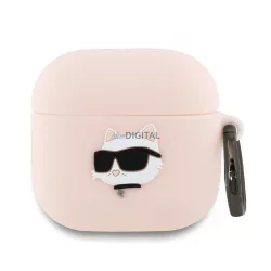   Karl Lagerfeld KLA4RUNCHP Silicone Choupette Head 3D tok AirPods 4 - rózsaszín