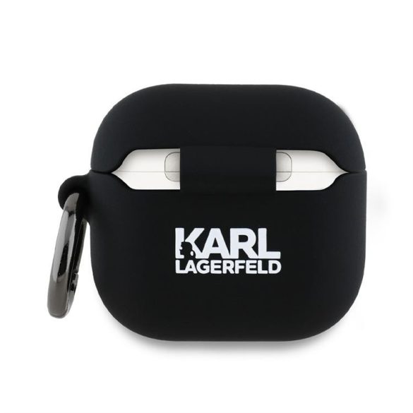 Karl Lagerfeld KLA4RUNKCHK Silicone Karl&Chaupette Head 3D tok AirPods 4 - fekete