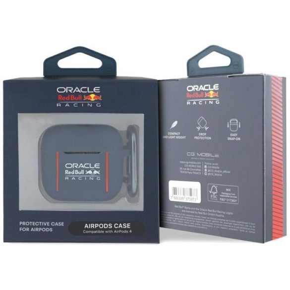 Red Bull RBA4SIVSV Silicone Logo & Lines tok AirPods 4 - piros