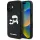 Karl Lagerfeld HC 3D gumiból készült, kétfejű tok iPhone 16, fekete