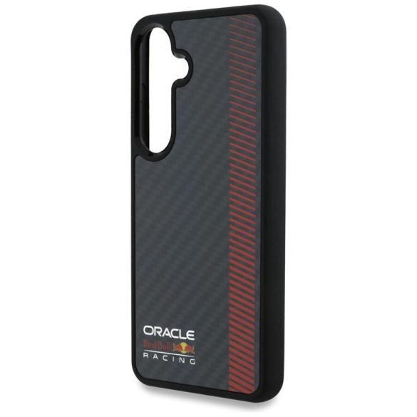 Red Bull RBHMS25M24CFGSMK Real Carbon Fiber Powerbar MagSafe-kompatibilis tok Samsung Galaxy S25 Plus - piros