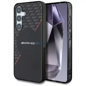 Tok AMG kétrétegű rombuszmintás MagSafe tok Samsung Galaxy S25, fekete/piros