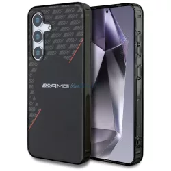   Tok AMG kétrétegű rombuszmintás MagSafe tok Samsung Galaxy S25+ készülékhez, fekete/piros
