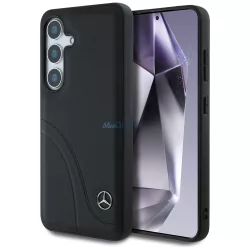   Mercedes bőr tok ívelt varrásokkal Samsung Galaxy S25, fekete