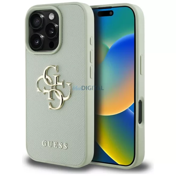 Tok Guess Grained Big 4G Logo Small     Classic Logo iPhone 16 Pro, zöld