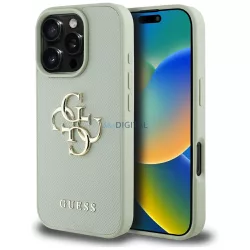   Tok Guess Grained Big 4G Logo Small     Classic Logo iPhone 16 Pro Max, zöld