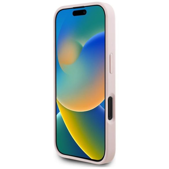 Guess GUHCP16SPGROP4MP Grained Roses Big 4G Logo tok iPhone 16 - rózsaszín