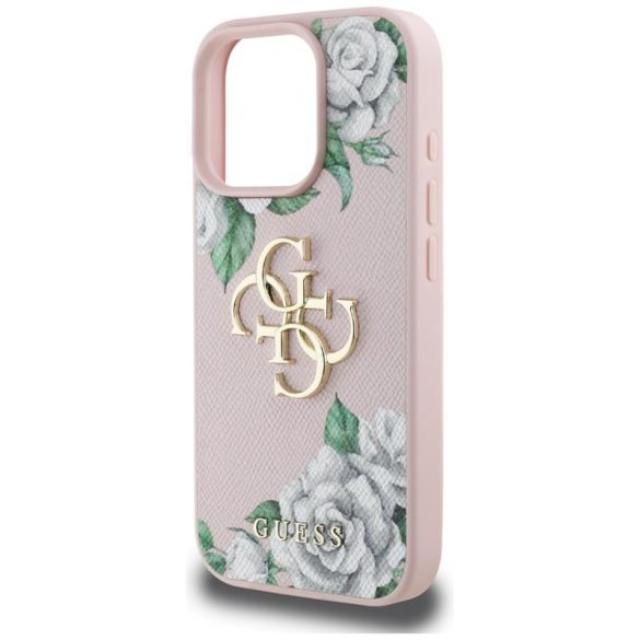 Guess GUHCP16XPGROP4MP Grained Roses Big 4G Logo tok iPhone 16 Pro Max - rózsaszín