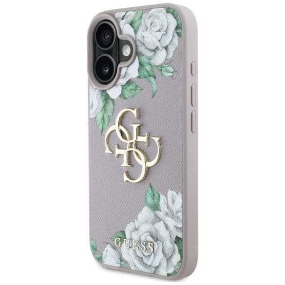 Guess GUHCP16SPGROP4MU Grained Roses Big 4G Logo tok iPhone 16 - fáradt lila