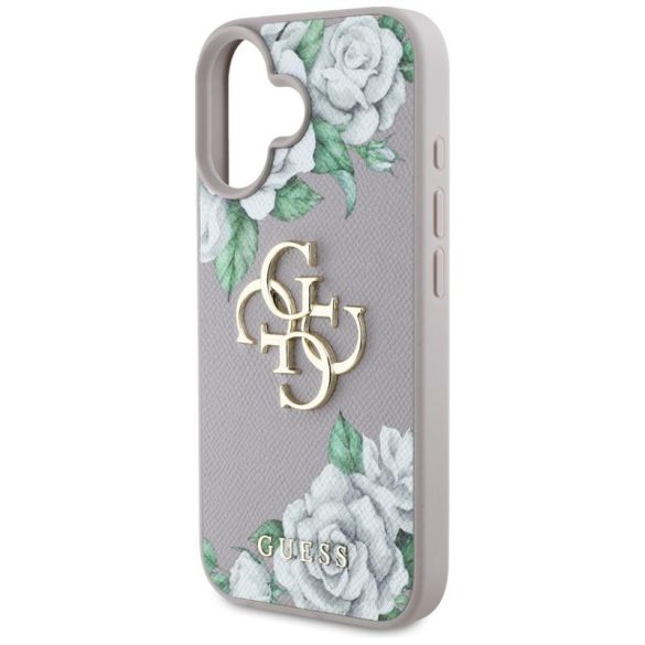 Guess GUHCP16SPGROP4MU Grained Roses Big 4G Logo tok iPhone 16 - fáradt lila