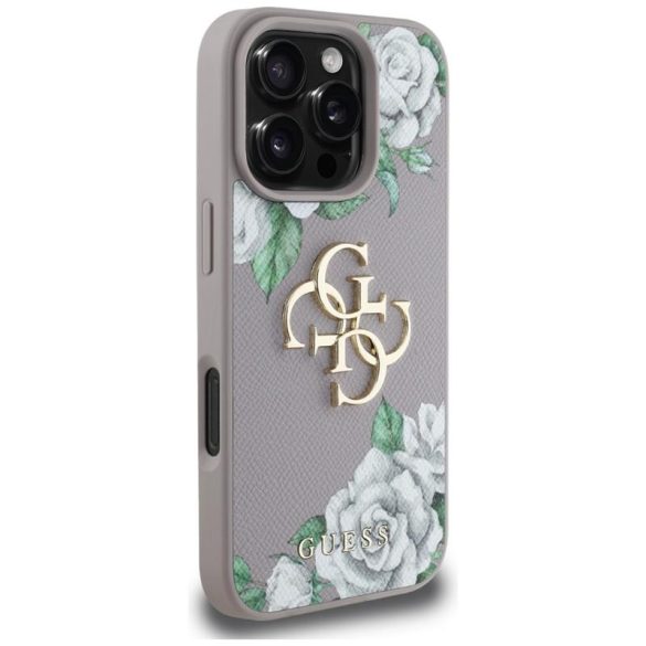 Guess GUHCP16LPGROP4MU Grained Roses Big 4G Logo tok iPhone 16 Pro - fáradt lila