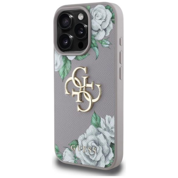 Guess GUHCP16XPGROP4MU Grained Roses Big 4G Logo tok iPhone 16 Pro Max - fáradt lila
