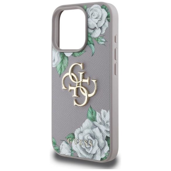 Guess GUHCP16XPGROP4MU Grained Roses Big 4G Logo tok iPhone 16 Pro Max - fáradt lila