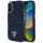 Tok Guess Denim Triangle Logo MagSafe tok iPhone 16, kék