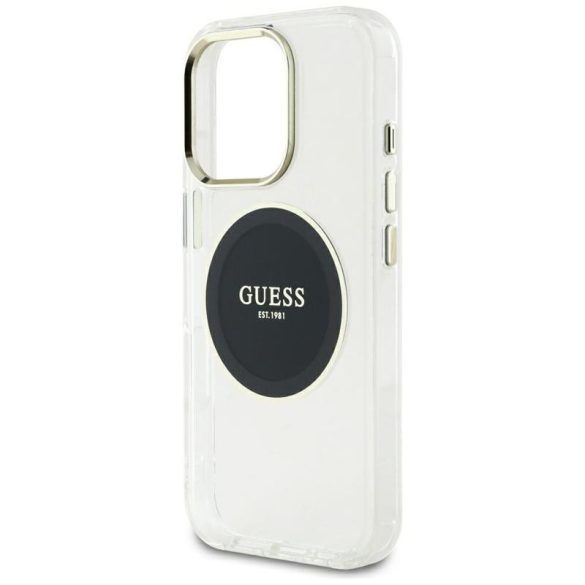 Guess GUHMP16XHTDRCEDK IML Metal Colored Circle Classic Logo MagSafe-kompatibilis tok iPhone 16 Pro Max - fekete
