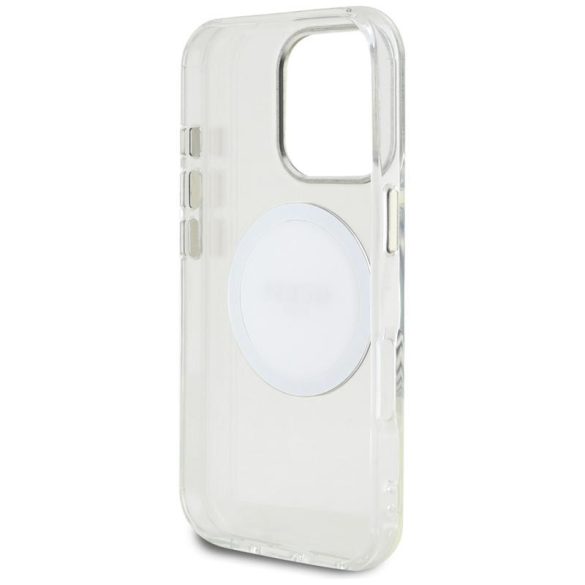 Guess GUHMP16LHTDRCEDH IML Metal Colored Circle Classic Logo MagSafe-kompatibilis tok iPhone 16 Pro - fehér