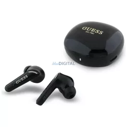   Guess GUTWST7FCEEK Flat Classic Logo Electroplated TWS Bluetooth vezeték nélküli fülhallgató - fekete