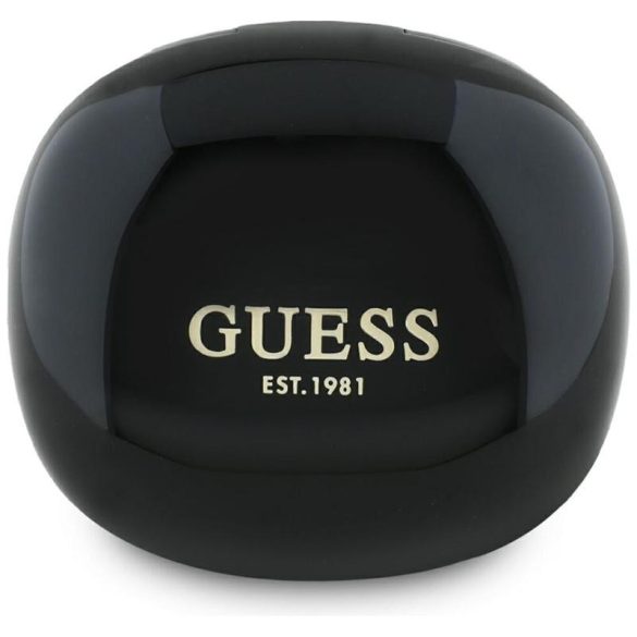 Guess GUTWST7FCEEK Flat Classic Logo Electroplated TWS Bluetooth vezeték nélküli fülhallgató - fekete