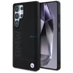   BMW bőr tok „Big Wordmark” felirattal Samsung Galaxy S25 Ultra, fekete