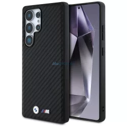   BMW Leather Carbon MagSafe tok Samsung Galaxy S25 Ultra, fekete