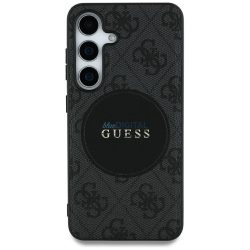   Guess 4G Round Patch Classic Logo MagSafe-kompatibilis tok Samsung Galaxy S25 Ultra - fekete