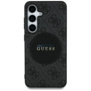 Guess 4G Round Patch Classic Logo MagSafe-kompatibilis tok Samsung Galaxy S25 Ultra - fekete
