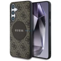   Guess 4G Round Patch Classic Logo MagSafe-kompatibilis tok Samsung Galaxy S25 Plus - barna