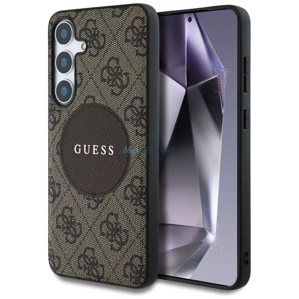 Guess 4G Round Patch Classic Logo MagSafe-kompatibilis tok Samsung Galaxy S25 Plus - barna