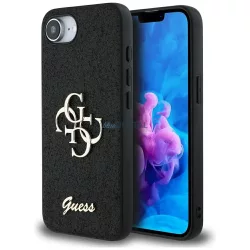 Tok Guess Fixed csillámos Big 4G iPhone 16e, fekete