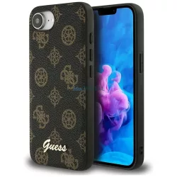 Tok Guess Peony Script Logo MagSafe iPhone 16e, fekete