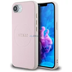 Tok Guess Grained Ring MagSafe iPhone 16e, rózsaszín