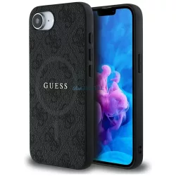   Tok Guess 4G Ring Classic Logo MagSafe tok iPhone 16e, fekete