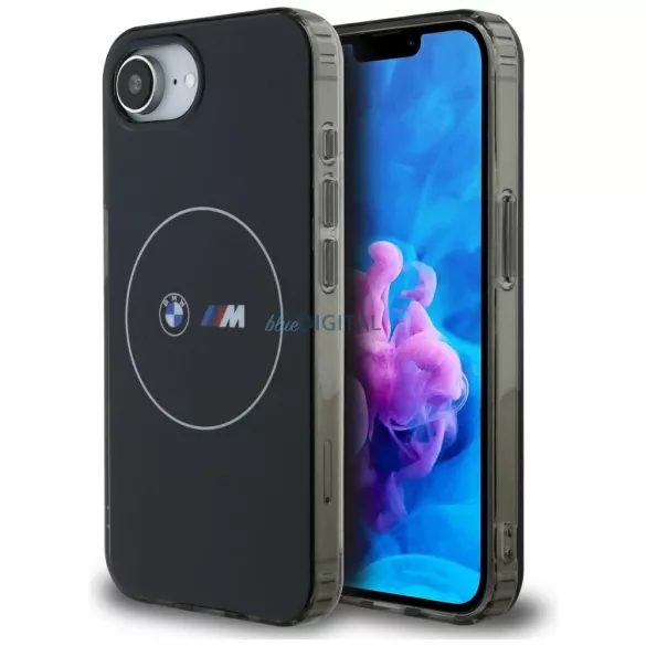 BMW IML Metal fehér Circle MagSafe tok iPhone 16e, fekete