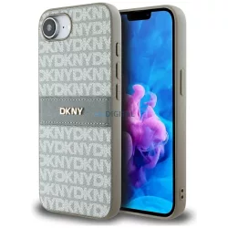   DKNY Repeat Texture Pattern with Tonal Stripe tok iPhone 16e, bézs színű