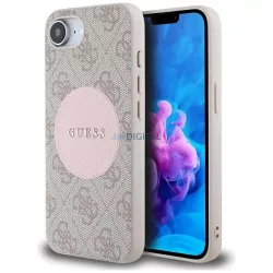   Tok Guess 4G Circle Classic Logo MagSafe tok iPhone 16e, rózsaszín