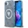 Tok Guess IML fémes csillogású 4G kör   háromszög MagSafe tok iPhone 16e, kék