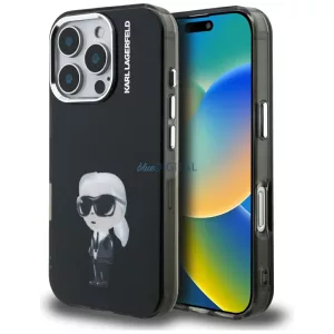 Karl Lagerfeld IML Aquarelle Karl & Logo MagSafe tok iPhone 16 Pro, fekete
