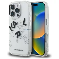   Karl Lagerfeld IML vázlatos grafika az iPhone 16 Pro, átlátszó